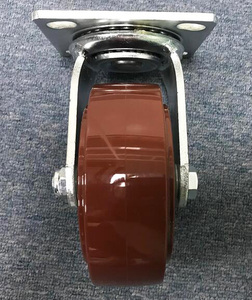 Roulettes pivotantes robustes en PU rouge <span class=keywords><strong>de</strong></span> 6 pouces <span class=keywords><strong>Colson</strong></span> pour chariot - Product Image 3