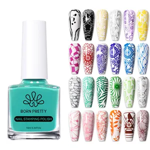 NASCIDO PRETTY 25 Cor Stamping Nail Polish Logotipo personalizado Prego Impressão Polonês para Nail Art