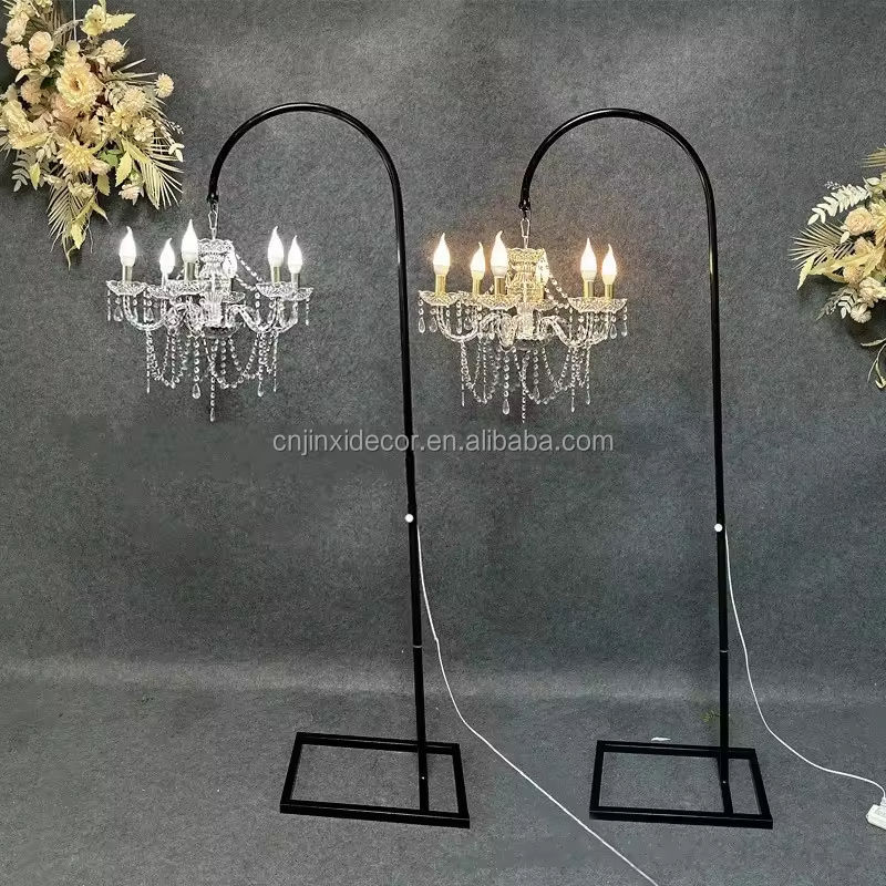 Iron Metal Semicircle Frame Light Wedding Chandelier Stand Luxury Wedding Event Ceiling Decorations Professional New Arrival