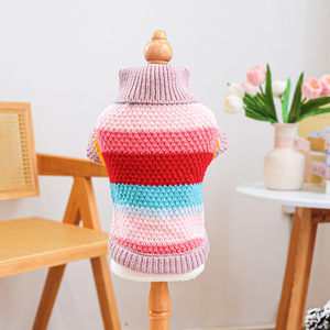 PETCIRCLE Pet Circle - Pet <b>Clothes</b>, Dog and <b>Cat</b> Apparel, Colorful Striped Sweaters - Product Image 4