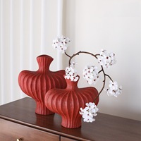 Vase en céramique Wabi-Sabi, Ornement d'arrangement floral haut de gamme, Décoration d'intérieur nordique de luxe en céramique