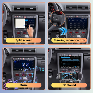 Podofo 9 ''4 + 64G 2 Din Android Car Stereo Radio Para Auto para Audi <span class=keywords><strong>A4</strong></span> 2004-2008 Wireless <span class=keywords><strong>CarPlay</strong></span>/Android Auto Piano Key GPS WIFI - Product Image 4