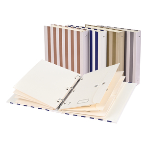 מחברת כריכה עם <span class=keywords><strong>4</strong></span> טבעות, דפי נייר ניתנים להתאמה אישית בגודל A4 עם כיס כפול פנימי, יומן דפים נשלפים, תיקיית קבצים, מארגן מסמכים, נייר בהתאמה אישית - Product Image 2