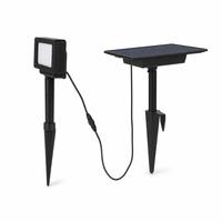 Projecteur solaire LED extérieur IP65 150-300LM avec panneau solaire CdTe à film mince et capteur de lumière en aluminium pour éclairage de jardin, cour et arbres