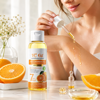 Huile de massage corporelle multi-parfums OEM, hydratante et adoucissante pour la peau, à la rose, au curcuma, à la vitamine C et à la noix de coco