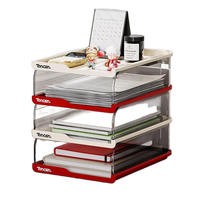 Bureau de travail multifonctionnel moderne et pratique, étagère de rangement pour papeterie et livres, boîte de rangement de fichiers de bureau