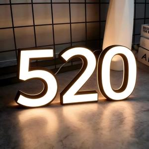 Custom Acrylic & Stainless Steel 3D Backlit LED Channel <b>Letters</b> with 2700K Warm White <b>Light</b> Easy Installation for Business Signs - Product Image 1