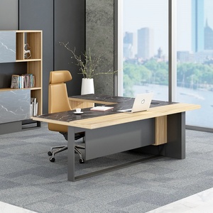 Luxury L Shape Ceo Boss <b>Table</b> Wooden Executive Large Office Furniture Desk <b>Table</b> Modern - Product Image 6