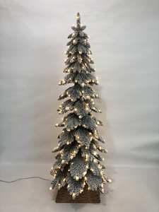 شجرة عيد الميلاد الصناعية الخارجية من كلوريد البولي فينيل مع أضواء كريسماس بيضاء دافئة بإضاءة ليد لديكورات عيد الميلاد Albero Di Natale - Product Image 5