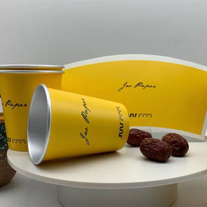 Gobelet en papier à café jetable, écologique, de qualité alimentaire, avec revêtement en aluminium et couvercle, pour boissons gazeuses - Product Image 5