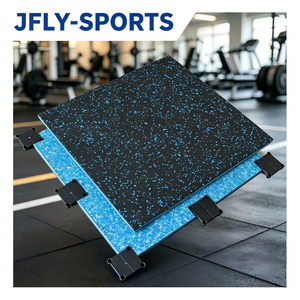 Dalles de sol en caoutchouc insonorisantes pour salle de sport, bloquant les vibrations du sol, adaptées aux bâtiments commerciaux de fitness à plusieurs étages. - Product Image 1