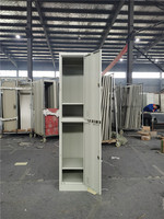 Armoire de rangement en acier à 2 portes, casier à vêtements en métal