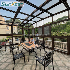 Diseño moderno de alta resistencia cubierta de aluminio personalizada para Patio al aire libre <span class=keywords><strong>porche</strong></span> Patio recinto con techo de vidrio fijo - Product Image 1