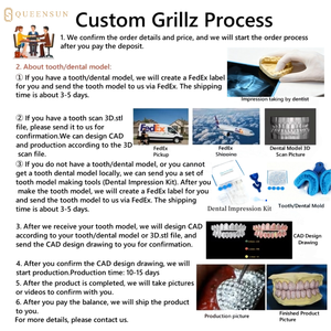 Hip hop răng grillz moissanite Iced out răng grillz đồ trang sức vàng bạc grills hip hop tùy chỉnh kim cương grillz - Product Image 6