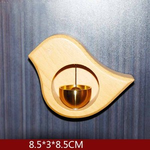 Sonnette en bois magnétique en forme d'oiseau Sonnette décorative en bois pour portes et fenêtres - Product Image 5
