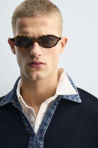 <span class=keywords><strong>Pull</strong></span> en maille mélangée pour homme, col polo en denim <span class=keywords><strong>bleu</strong></span> <span class=keywords><strong>marine</strong></span>, avec col Johnny en véritable denim et patte de boutonnage Henley, coupe <span class=keywords><strong>oversize</strong></span> - Product Image 3