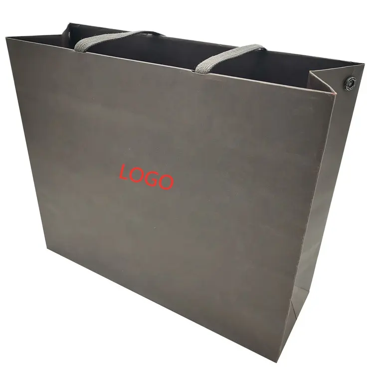 Custom Recyclable Trench Coat Leather Jacket Packaging Gift Bag Paper Bags With Handles And Logo