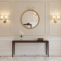 Miroir mural en métal pour la maison, décoration intérieure, 73.03*4.45*83.82CM, miroir décoratif doré brillant sur le mur