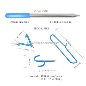16 फीट स्टेनलेस स्टील टेलीस्कोपिक पोल के साथ बाहरी खेल के लिए 16 फीट स्टेनलेस स्टील टेलीस्कोपिक पोल - Product Image 2