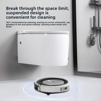WC intelligent monobloc mural en céramique JM avec réservoir encastré à double chasse réglable, télécommande, siège chauffant et évacuation en S
