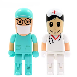 Dễ thương Pendrive 16G nhựa <span class=keywords><strong>USB</strong></span> 2.0 giao diện Robot bác sĩ U đĩa cho các cuộc họp y tế & bệnh viện Tưởng Niệm Quà Tặng <span class=keywords><strong>USB</strong></span> Flash Drive - Product Image 6