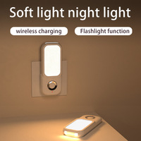 Veilleuse LED intelligente à brancher sur prise murale, lampe de poche d'urgence, lumière chaude, éclairage pour la maison, la chambre à coucher, le couloir