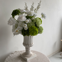 M-FB92 Fleurs de mariage d'automne personnalisées, centres de table artificiels blancs, arrangements floraux sauvages, boule de fleurs