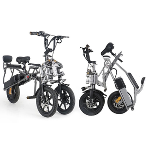 <span class=keywords><strong>Tricycle</strong></span> électrique <span class=keywords><strong>pliable</strong></span> à 3 roues, scooter, cadre intégré en alliage d'aluminium au lithium de 15,6 Ah, moteur de moyeu arrière, vélo pliant double - Product Image 2