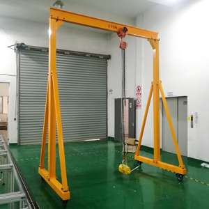 Lightweight 500kg 1 Ton 2 Ton Mobile Portable <b>Gantry</b> <b>Crane</b> with Hand Chain Hoist - Product Image 5