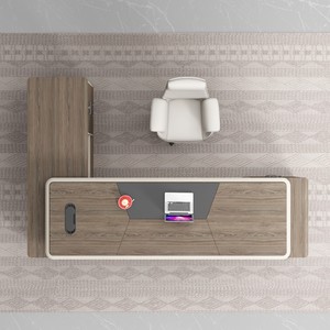 Escritorio Ejecutivo de Lujo Moderno para CEO, Conjunto de Escritorio de Oficina con Cajones en Forma de L, Mesa de Trabajo de Madera, Silla, Color Personalizado, Uso Comercial, 1 Año de Garantía - Product Image 6