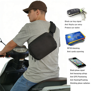 Riñonera Deportiva con Logotipo Personalizado, Bloqueo de Señal RFID y Protección EMF, Impermeable, Gran Capacidad para Hombres, Senderismo, Uso Diario al Aire Libre - Product Image 4