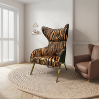 Fauteuil en tissu de style loisirs moderne chaise en cuir en bois massif pour salon maison bureau salle à manger hôtel entrepôt