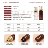 Bouteille Pompe Moussante en Gros, Bouteille Vide en PET Ambrée, Blanche, Rose pour Nettoyant Visage, Mousse, Soins de la Peau OEM ODM