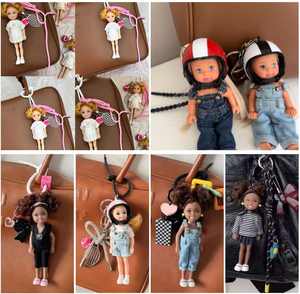 Cute Mini Doll with Bow Keychain Stylish Doll Pendant Big Bow Decor Lovely Bag Accessory <b>Sweet</b> Gift for Her - Product Image 4