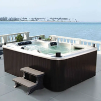 Piscine sans fin moderne ABS égouttoir autoportant Portable Whirlpool Massage Spa baignoire baignoire Swim Spa