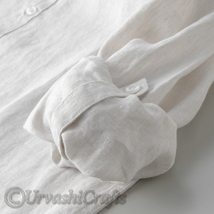 Premium Design Men's <b>Shirts</b> Cotton Linen Casual <b>Shirts</b> Long Sleeve Mandarin <b>Banded</b> <b>Collar</b> Linen <b>Shirts</b> for Men's at Bulk Prices - Product Image 5