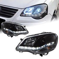 Feux de voiture pour VW Polo, projecteur de phare LED, lentille, 2006-2010, Vento, signal dynamique, phare DRL, accessoires automobiles