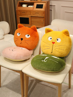 Hochwertige Maßgefertigte Kawaii Katzen-Plüschkissen Spielzeug Stofftiere mit PP-Baumwollfüllung Unisex