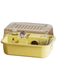 Kandang Hamster Mewah Ekstra Besar Villa Akrilik untuk Hamster Golden Gerbil Rumah Hewan Peliharaan dengan Panel Transparan Desain Ruang Luas Perlengkapan Hewan Peliharaan