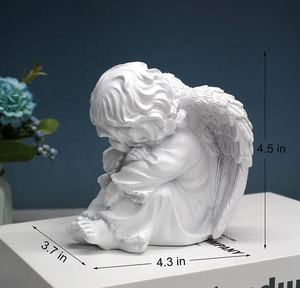Decorazioni per la casa cherubino statua angelo in preghiera <span class=keywords><strong>con</strong></span> <span class=keywords><strong>ali</strong></span> statua da giardino statuetta di angelo in resina per bambina - Product Image 4