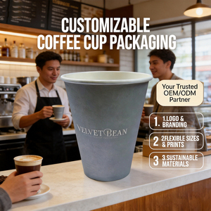 Custom Printed Black Kraft <b>Disposable</b> Paper <b>Cups</b> Eco Friendly Recyclable Single Wall Coffee <b>Cup</b> With Custom Logo for Cafe Bar - Product Image 2