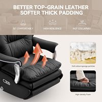 Espagne Silla De Escritorio Caqui Massage exécutif kaki Bureau d'ordinateur ergonomique en cuir PU Chaise de bureau pivotante pour les visiteurs