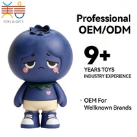 Figura de Acción de Resina de Dibujos Animados MEIYAN, Diseño Exclusivo de Arándano Q, Muñeco Creativo de Fruta Simulada, Juguete IP Lindo y Personalizado