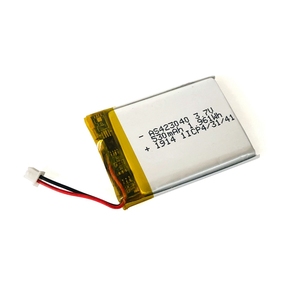 423040 4mm thick <span class=keywords><strong>3</strong></span>,7 V ultrathin LiPo battery 530 mAh Li-polymer battery - Product Image 1