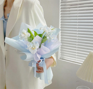 Papel de regalo de flores Color sólido Envoltura simple Papel de flores Hermético Resistente al desgarro - Product Image 3