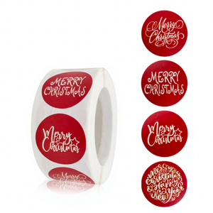 FX Popular Self-adhesive Round Thank You <b>Stickers</b> Hot Stamping for Envelope Shopping Gift Packaging Customized <b>Sticker</b> <b>Roll</b> - Product Image 5