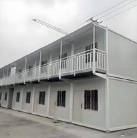 Expédition immédiate : Maison conteneur modulaire préfabriquée écologique à double étage de 40 pieds, design contemporain en kit pour usage villa