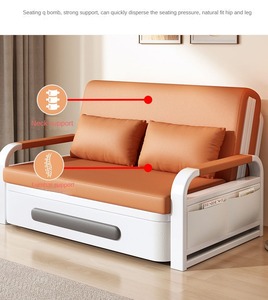 Novità 2025: Divano Letto Pieghevole Multifunzione in Pelle, Stile Moderno, per Casa <span class=keywords><strong>e</strong></span> Hotel - Product Image 4