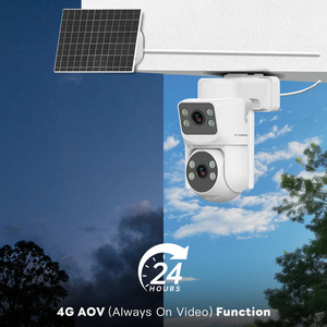 Cámara PTZ DE SEGURIDAD IP con dos lentes duales, tarjeta SIM, almacenamiento en la nube, seguimiento automático para uso en exteriores, AOV, AOR, 4G, CCTV solar, 2 cámaras, DZ - Product Image 3