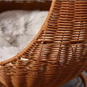 Cesta Colgante para Gatos de Mimbre PP PE Tejida a Mano, <span class=keywords><strong>Cama</strong></span> para Mascotas Lavable y Removible, Antideslizante, Venta Directa de Fábrica - Product Image 4